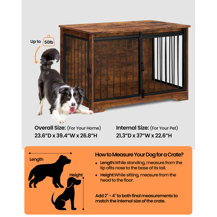 Kennel size for 50 lb clearance dog